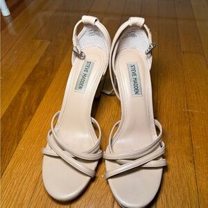 Steve Madden Cream Strappy Heels